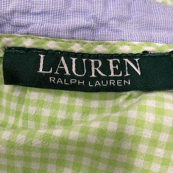 Lauren Ralph Lauren Gingham Button Down Tank Top.  Size M medium 8/10 - Picture 7 of 9